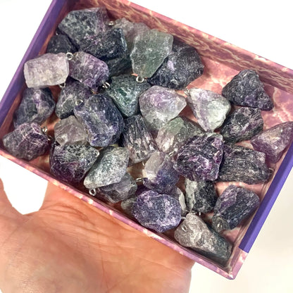 Sateenkaarifluoriitti - Kaulakoru 2 - 3cm - Valkoisen Liekin Voima