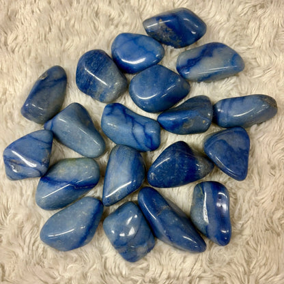 Sininen aventuriini - Kämmenkivi 3 - 5cm - Kantaa Äiti Marian energiaa - Huippulaatu - Valkoisen Liekin Voima