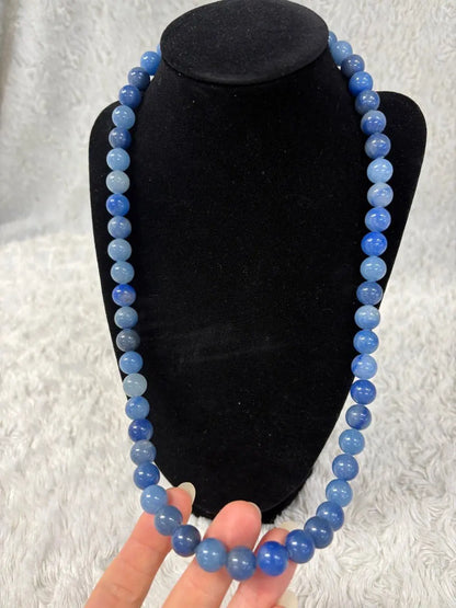 Sininen aventuriini Kaulakoru - Rauhoittaa hermostoa, kohottaa apeaa mieltä - Valkoisen Liekin Voima