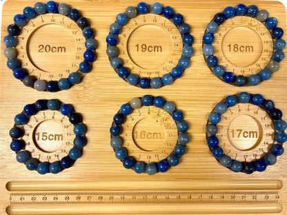 Sininen aventuriini - Rannekoru - Rauhoittaa hermostoa, kohottaa apeaa mieltä Valkoisen Liekin Voima