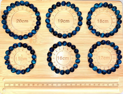 Sininen Tiikerinsilmä - Rannekoru - Vahvistaa energiavirtauksia kehossa Valkoisen Liekin Voima