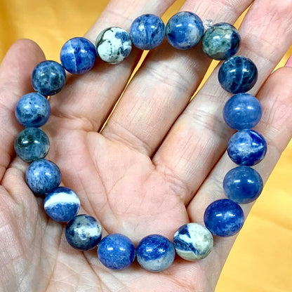 Sodaliitti - Rannekoru - Selkeyttää tunteita, vahvistaa intuitiota - Valkoisen Liekin Voima