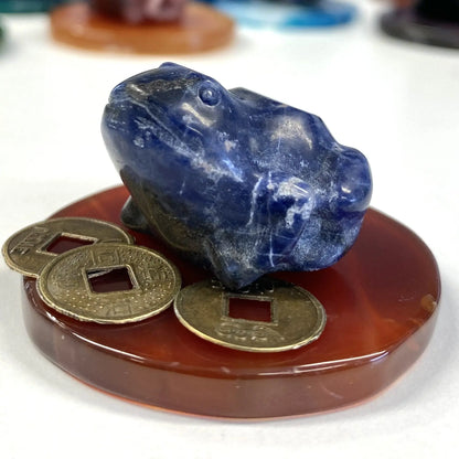 Sodaliitti - Runsauden Sammakko + akaattilevy + runsaudenkolikot - Valkoisen Liekin Voima