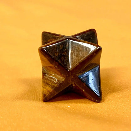 Tiikerinsilmä - Kristallimerkaba - Suojelua, hoitavaa energiaa, viisautta - 2cm - Valkoisen Liekin Voima