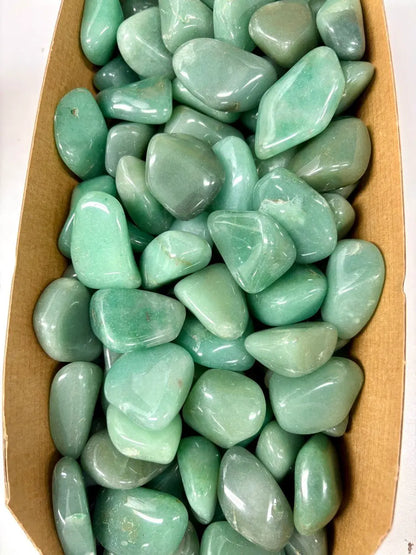 Vihreä kvartsi kämmenkivi - Kantaa Arkkienkeli Rafaelin energiaa 3 - 5cm - Valkoisen Liekin Voima