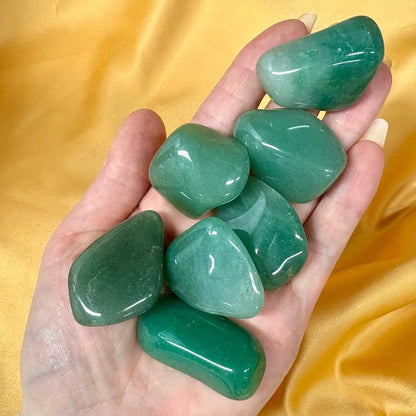 Vihreä kvartsi kämmenkivi - Kantaa Arkkienkeli Rafaelin energiaa 3 - 5cm - Valkoisen Liekin Voima