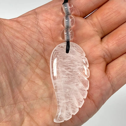 Vuorikristalli - Enkelinsiipikaulakoru - Opastusta, puhdistusta, mielen selkeyttä - Valkoisen Liekin Voima