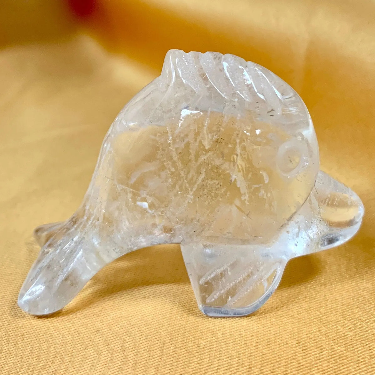 Vuorikristalli - Kristallifisu - Lasten suosikki - 4,5cm - Valkoisen Liekin Voima