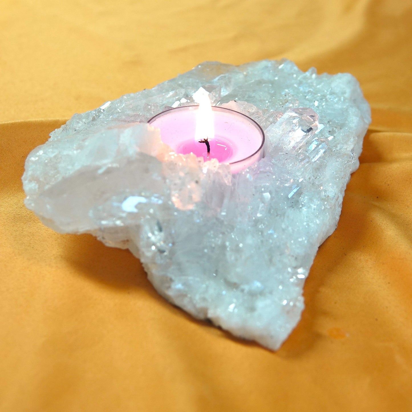 Vuorikristalli - Kristallituikku - 470g - 13,5cm - Valkoisen Liekin Voima