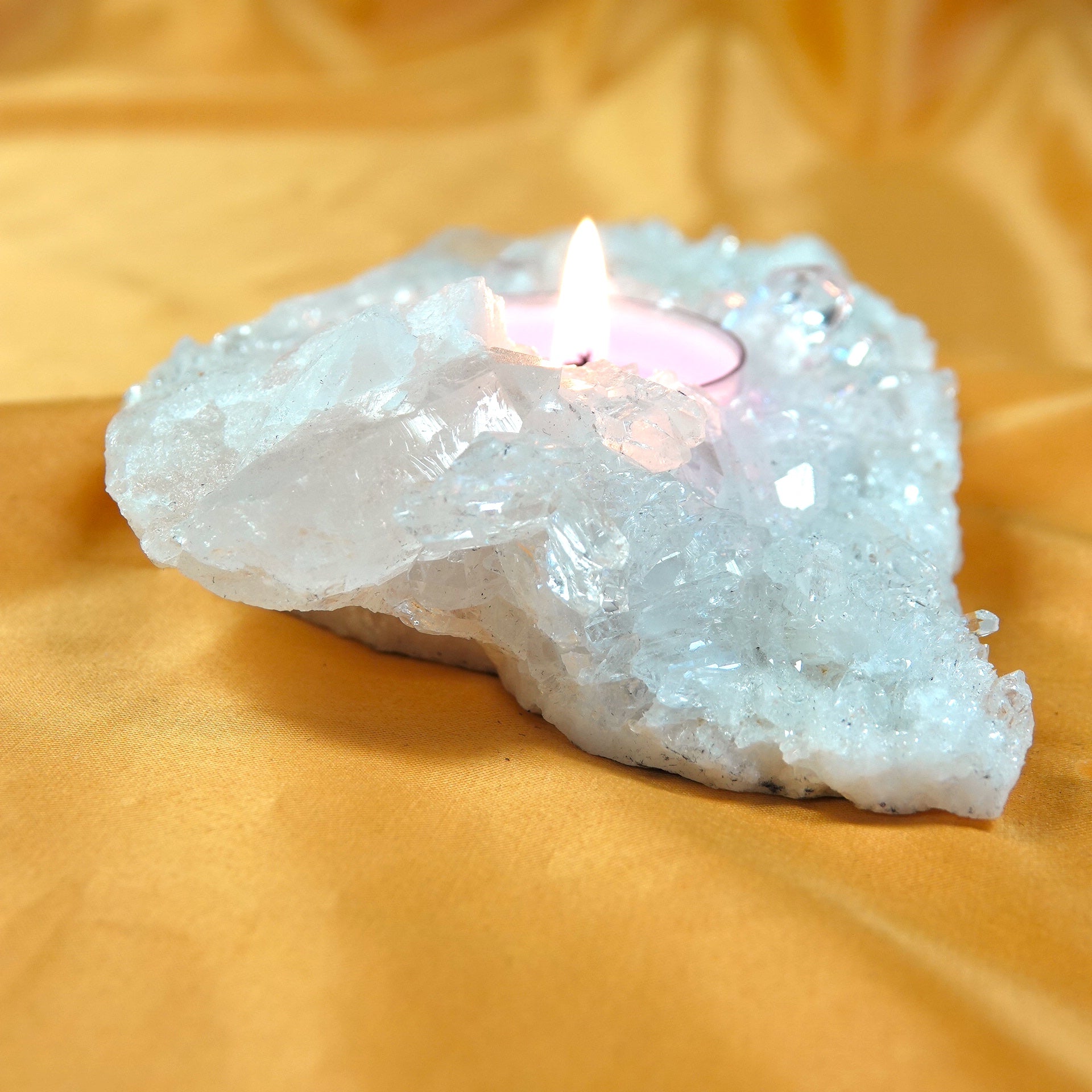 Vuorikristalli - Kristallituikku - 470g - 13,5cm - Valkoisen Liekin Voima