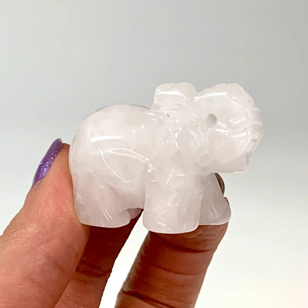 Vuorikristalli - Runsauden norsu - 4cm - Valkoisen Liekin Voima