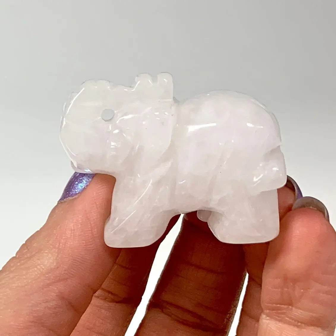 Vuorikristalli - Runsauden norsu - 4cm - Valkoisen Liekin Voima