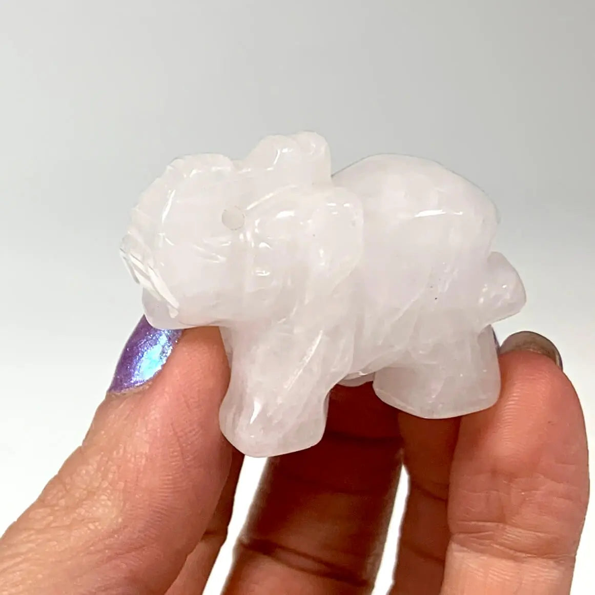 Vuorikristalli - Runsauden norsu - 4cm - Valkoisen Liekin Voima