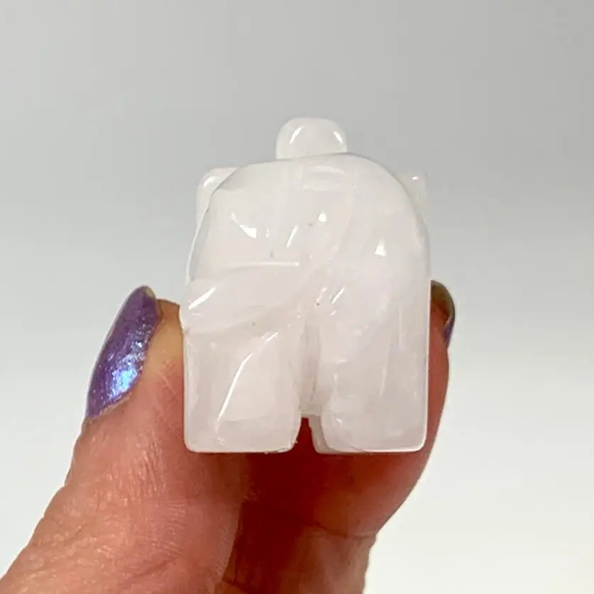 Vuorikristalli - Runsauden norsu - 4cm - Valkoisen Liekin Voima