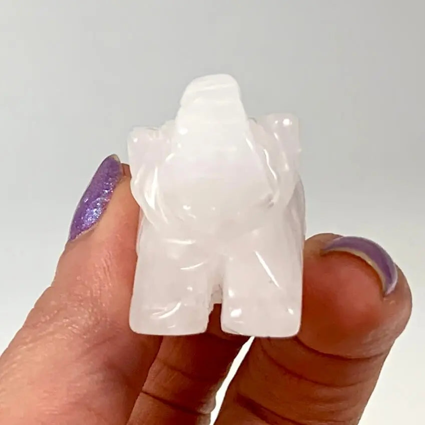 Vuorikristalli - Runsauden norsu - 4cm - Valkoisen Liekin Voima