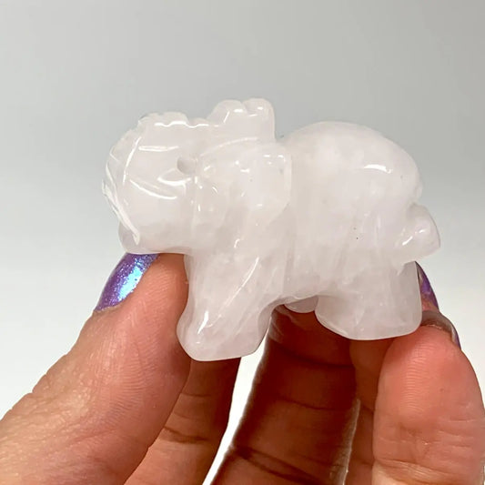 Vuorikristalli - Runsauden norsu - 4cm - Valkoisen Liekin Voima