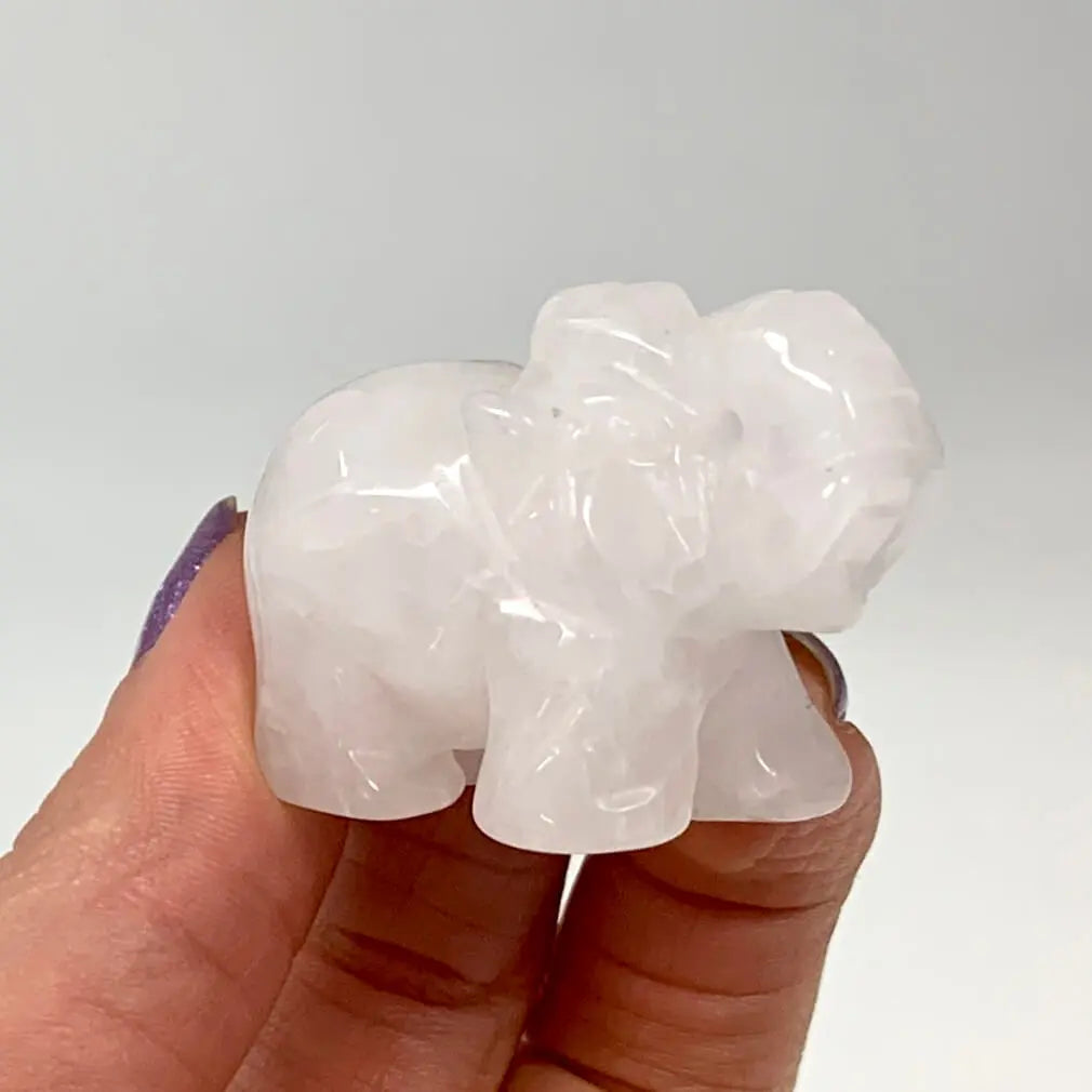 Vuorikristalli - Runsauden norsu - 4cm - Valkoisen Liekin Voima