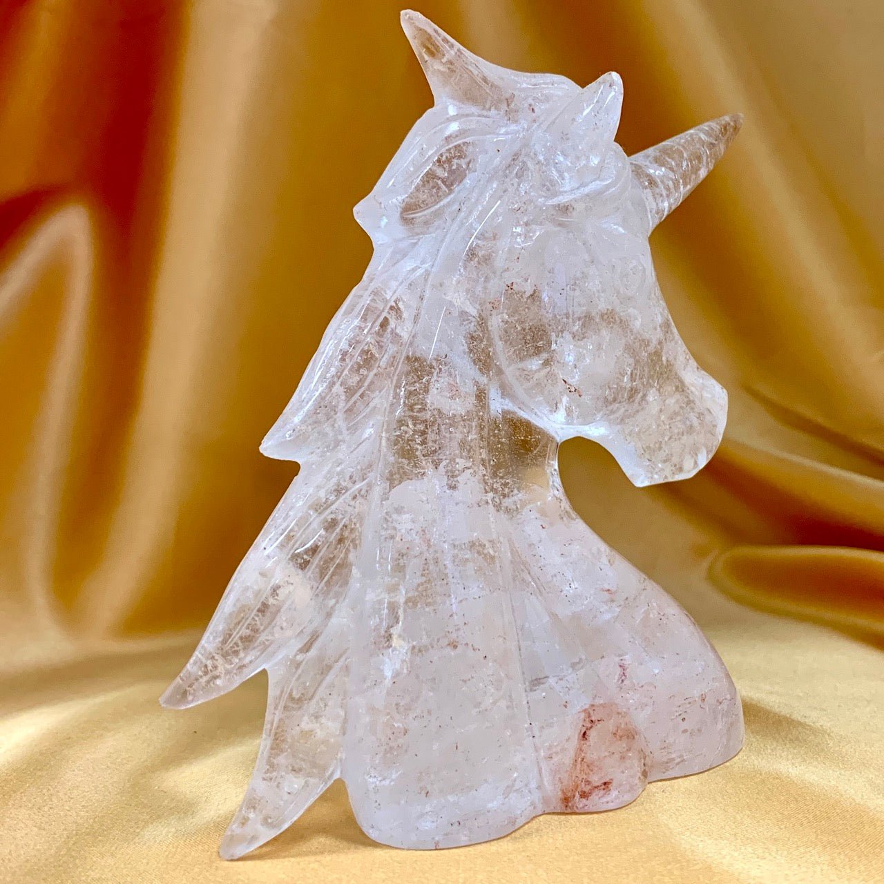 Vuorikristalli - Yksisarvinen Charity - 11,5cm - 350g - Valkoisen Liekin Voima
