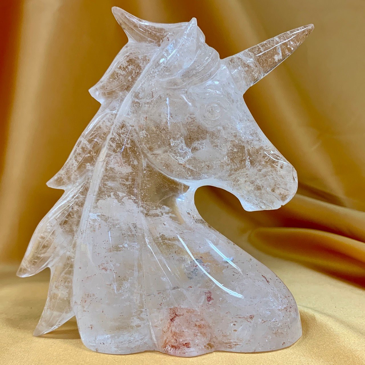 Vuorikristalli - Yksisarvinen Charity - 11,5cm - 350g - Valkoisen Liekin Voima