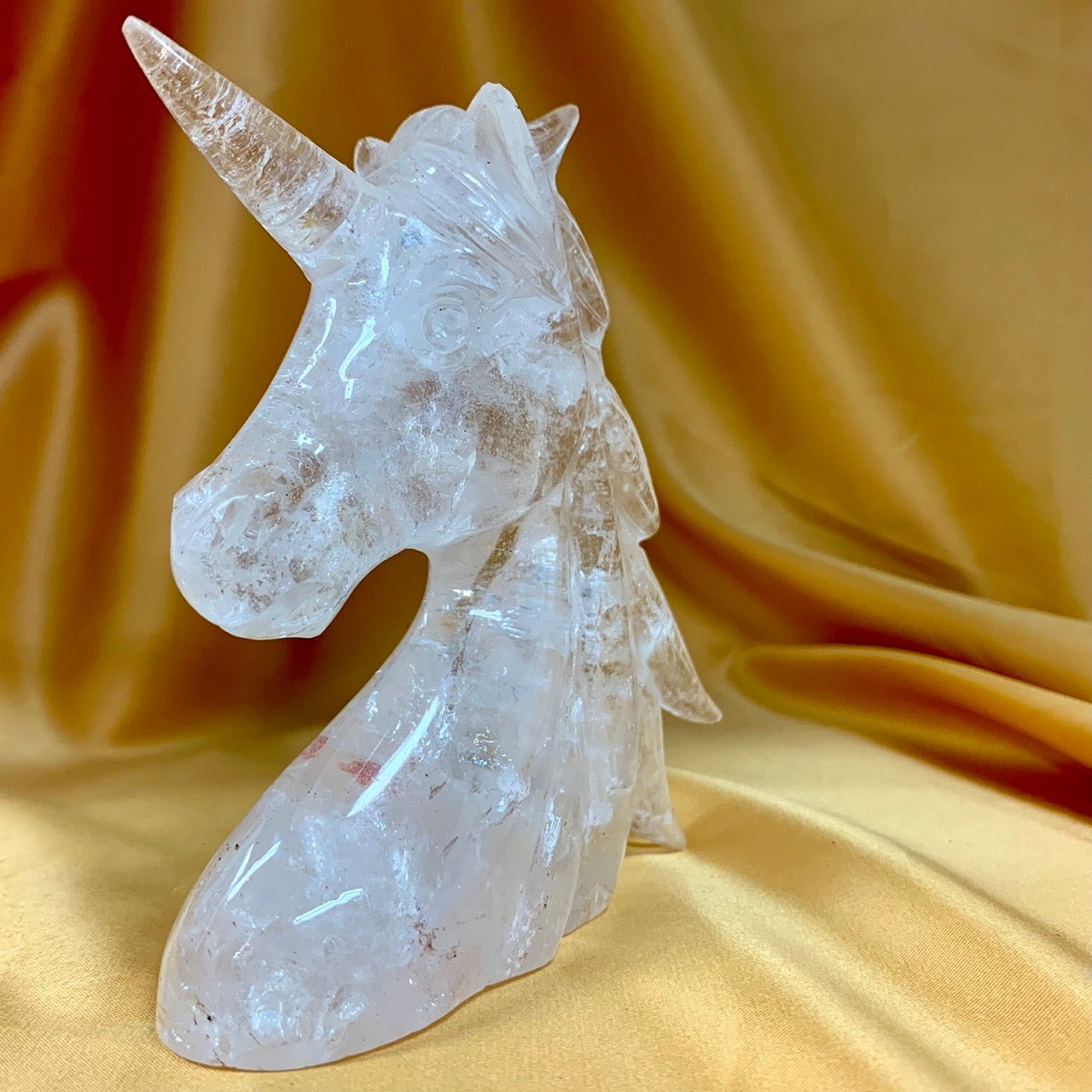 Vuorikristalli - Yksisarvinen Charity - 11,5cm - 350g - Valkoisen Liekin Voima