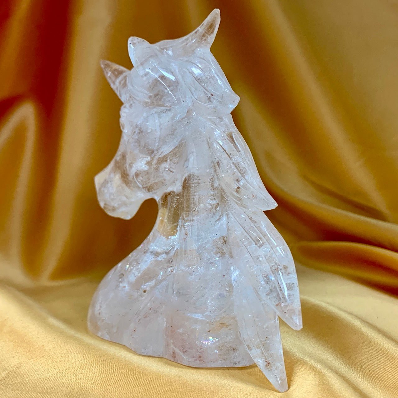 Vuorikristalli - Yksisarvinen Charity - 11,5cm - 350g - Valkoisen Liekin Voima
